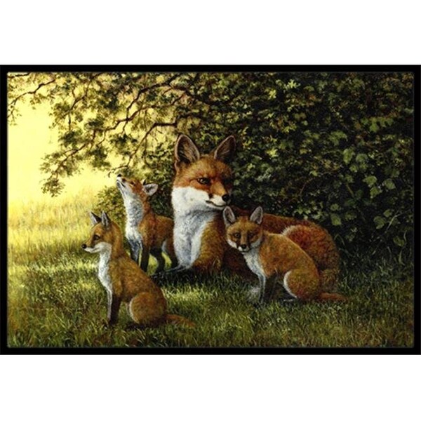 Carolines Treasures BDBA0382JMAT Foxes Resitng Under the Tree Indoor or Outdoor Mat; 24 x 36 BDBA0382JMAT - main